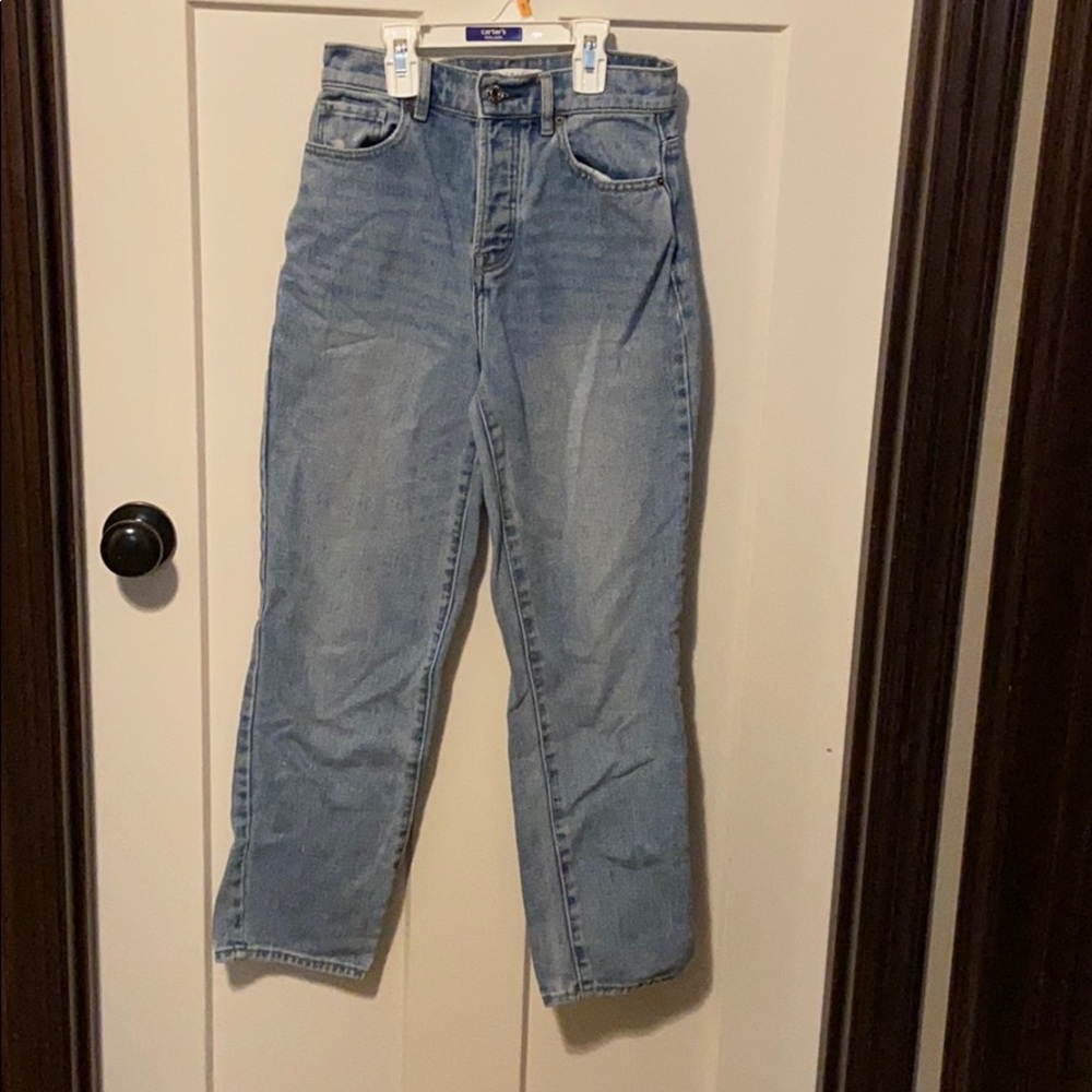 super high rise straight leg jean